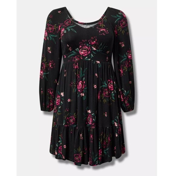 Torrid Mini Super Soft Tiered Skater Dress NWT - Picture 2 of 6